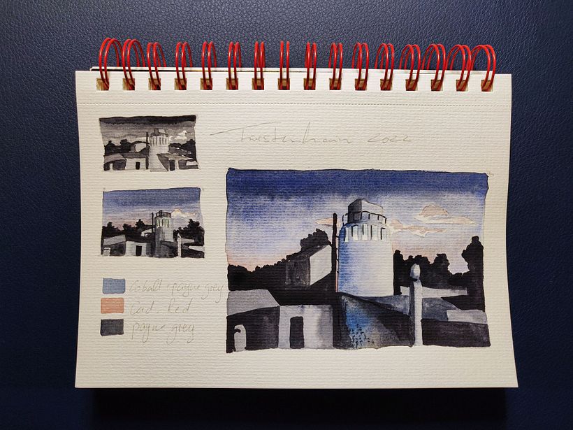 Mein Abschlussprojekt für den Kurs: Reiseskizzen in Aquarell: Fange deine Umgebung ein 4