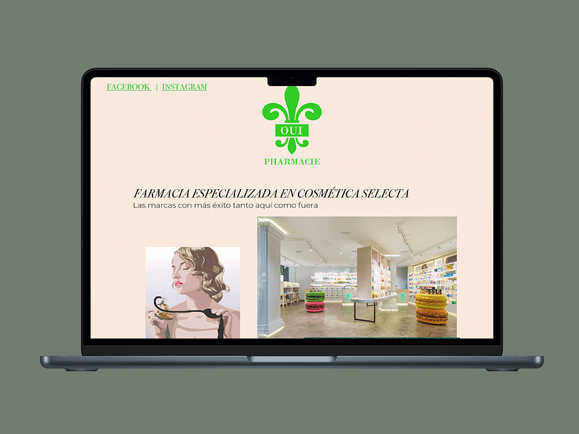 Dirección de Arte y diseño de landing page temporal para la tienda online