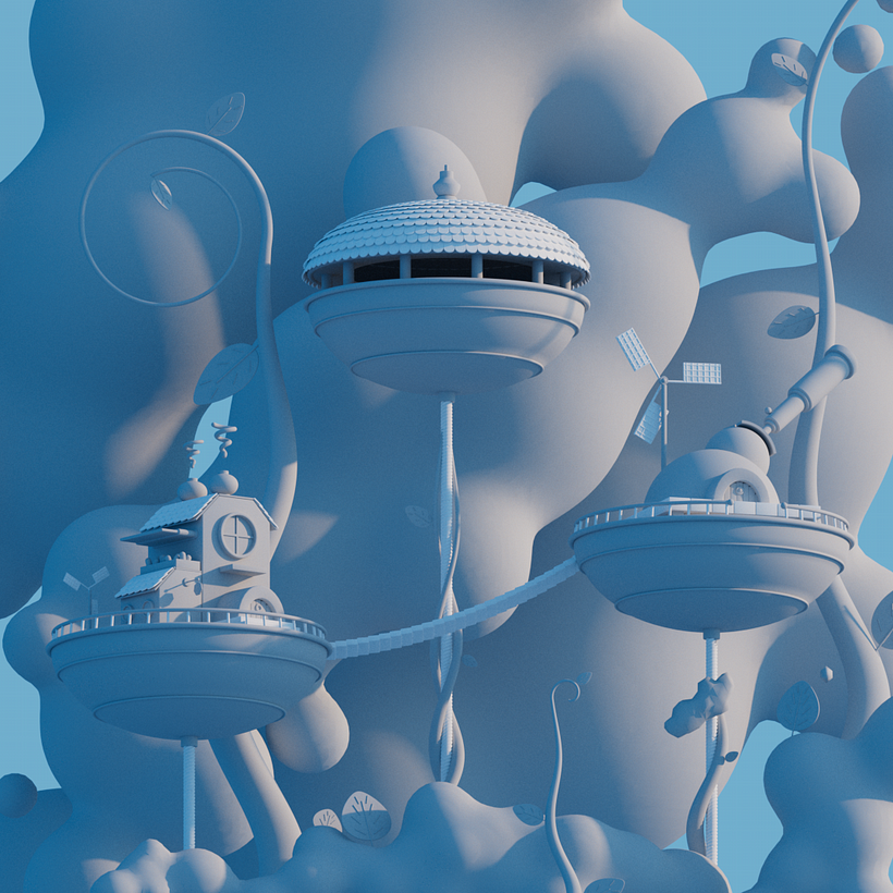Korin Tower render clay