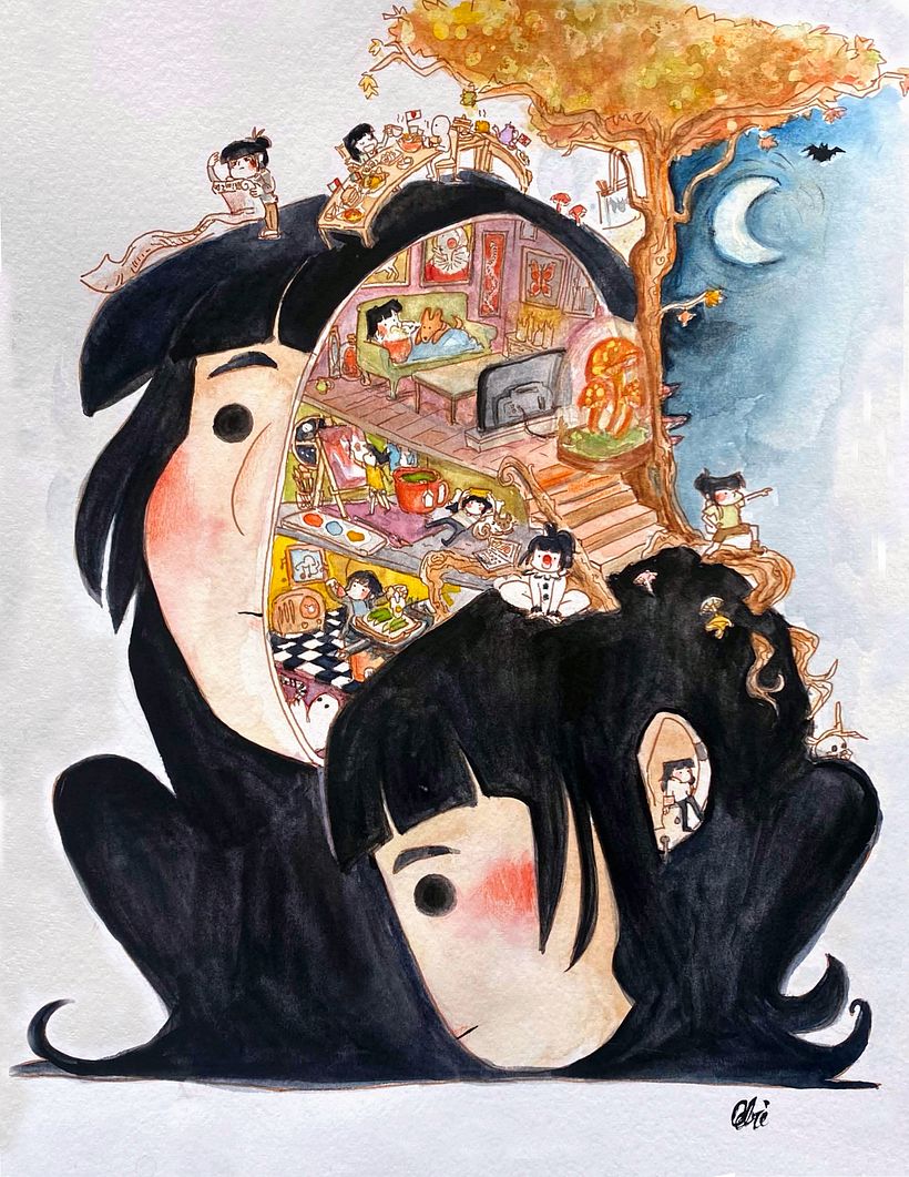 My project for course: Surreal Illustration with Watercolor and Ink 2
