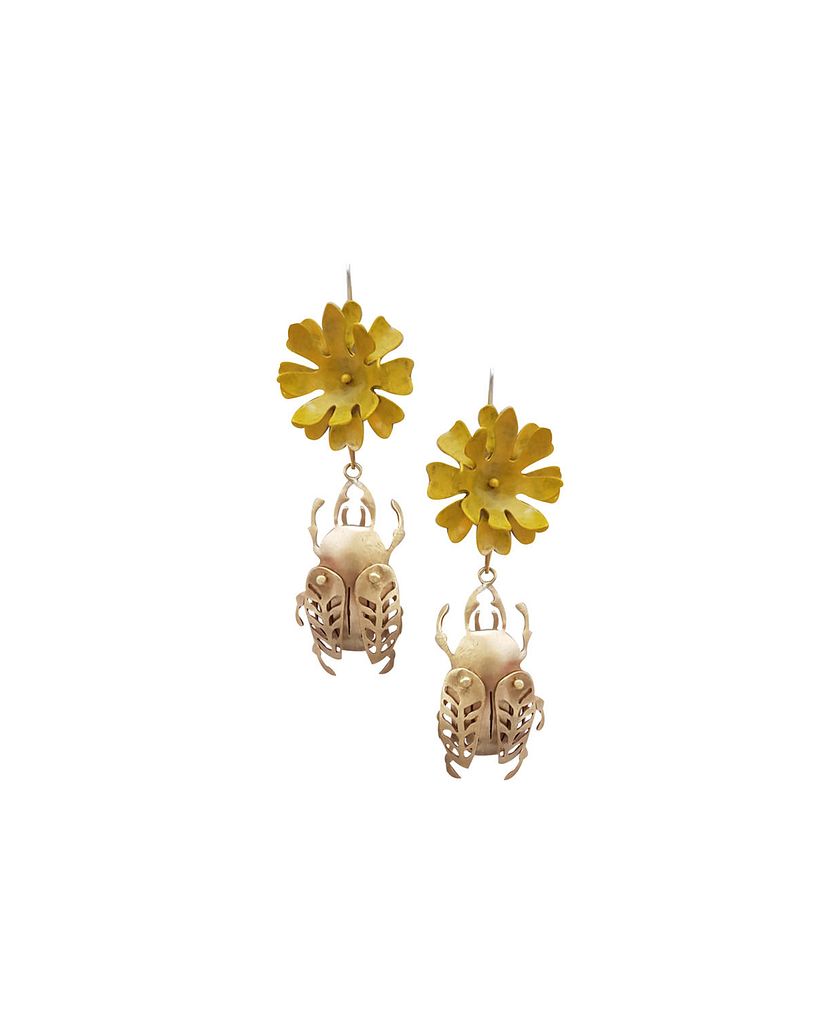 Coleoptera & Flora - Earrings