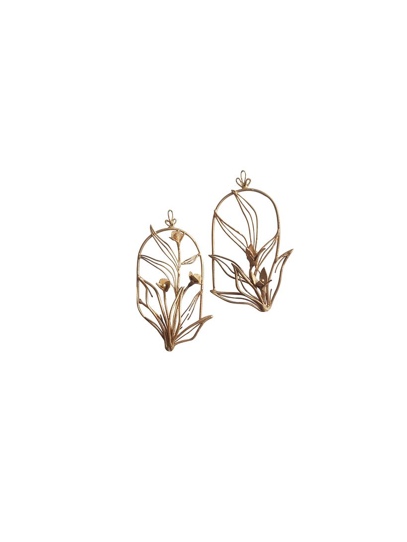 Behind Windows, wearable sculpture - earrings