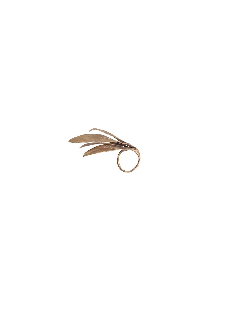 Liquid Gold, ring made of real olive leaves