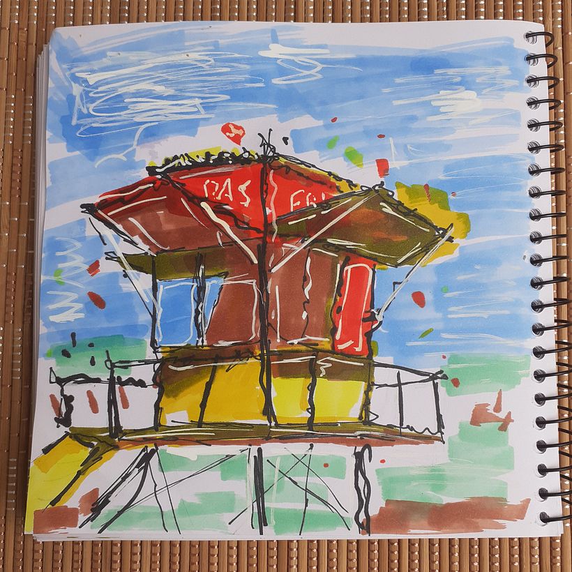 Both done on plain thin paper so not the best option but very much fun to do.