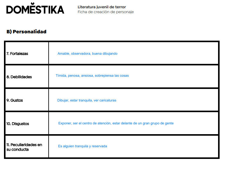 Ficha de personaje B