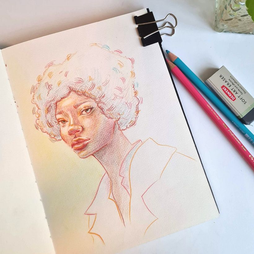 My project for course: Vibrant Portrait Drawing with Colored Pencils 6