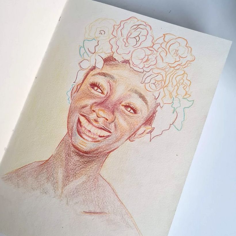 My project for course: Vibrant Portrait Drawing with Colored Pencils 8