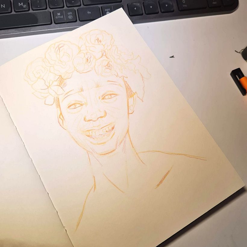 My project for course: Vibrant Portrait Drawing with Colored Pencils 9