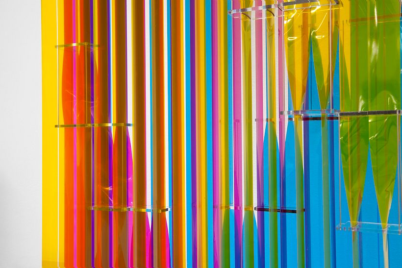 CMYK - Colour changing KUFtwist installation for RCA final show