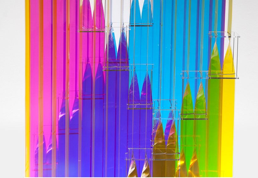 CMYK - Colour changing KUFtwist installation for RCA final show