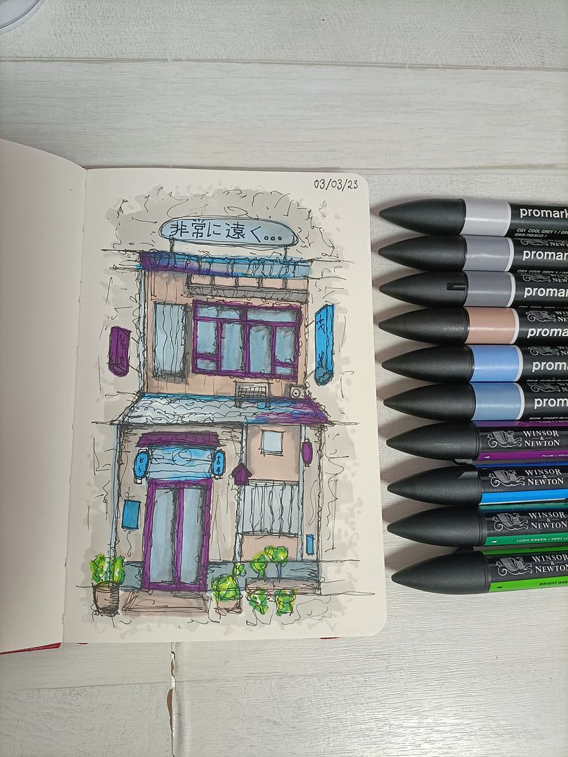 My project for course: Expressive Architectural Sketching with Colored Markers 3