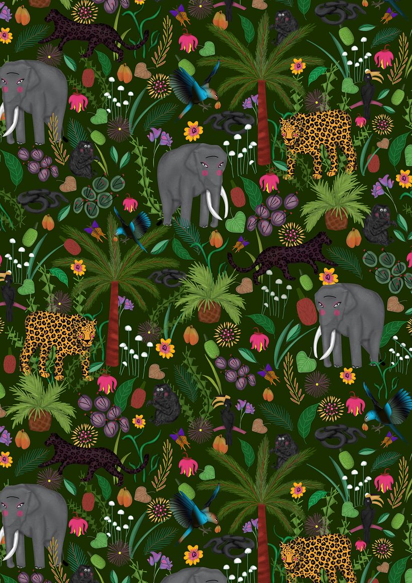 My project for course: Digital Pattern Illustration Inspired by Flora and Fauna 7