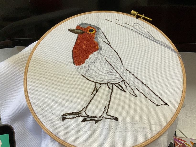 Mon projet du cours : Peindre avec du fil : techniques d’illustration textile 4