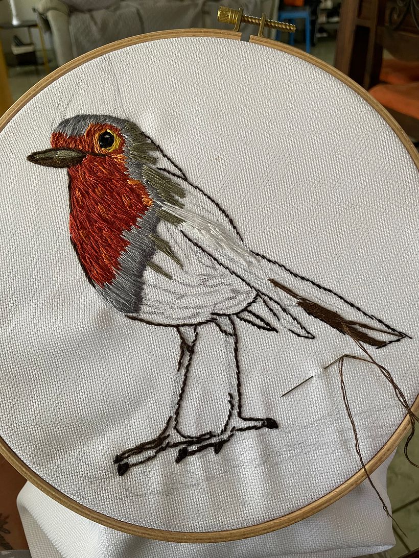 Mon projet du cours : Peindre avec du fil : techniques d’illustration textile 6