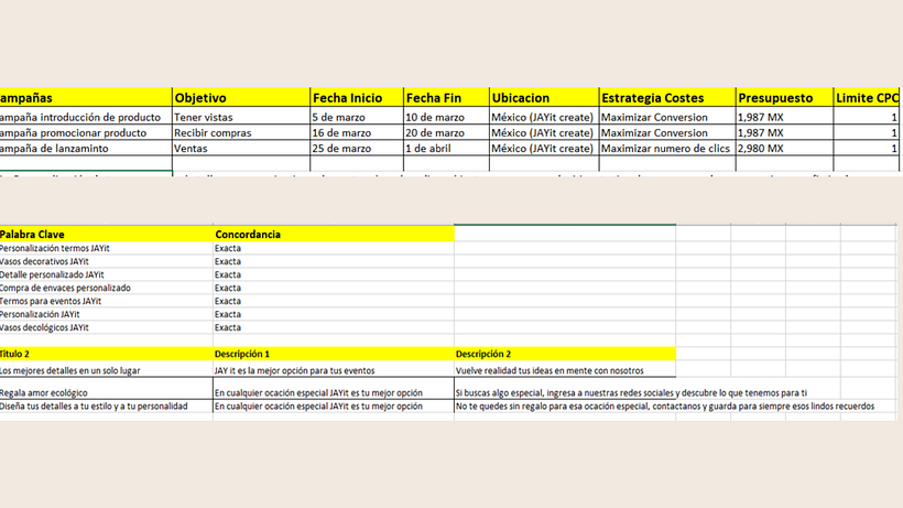 Mi proyecto del curso: Introducción al SEM: aprende Google Ads desde cero 4