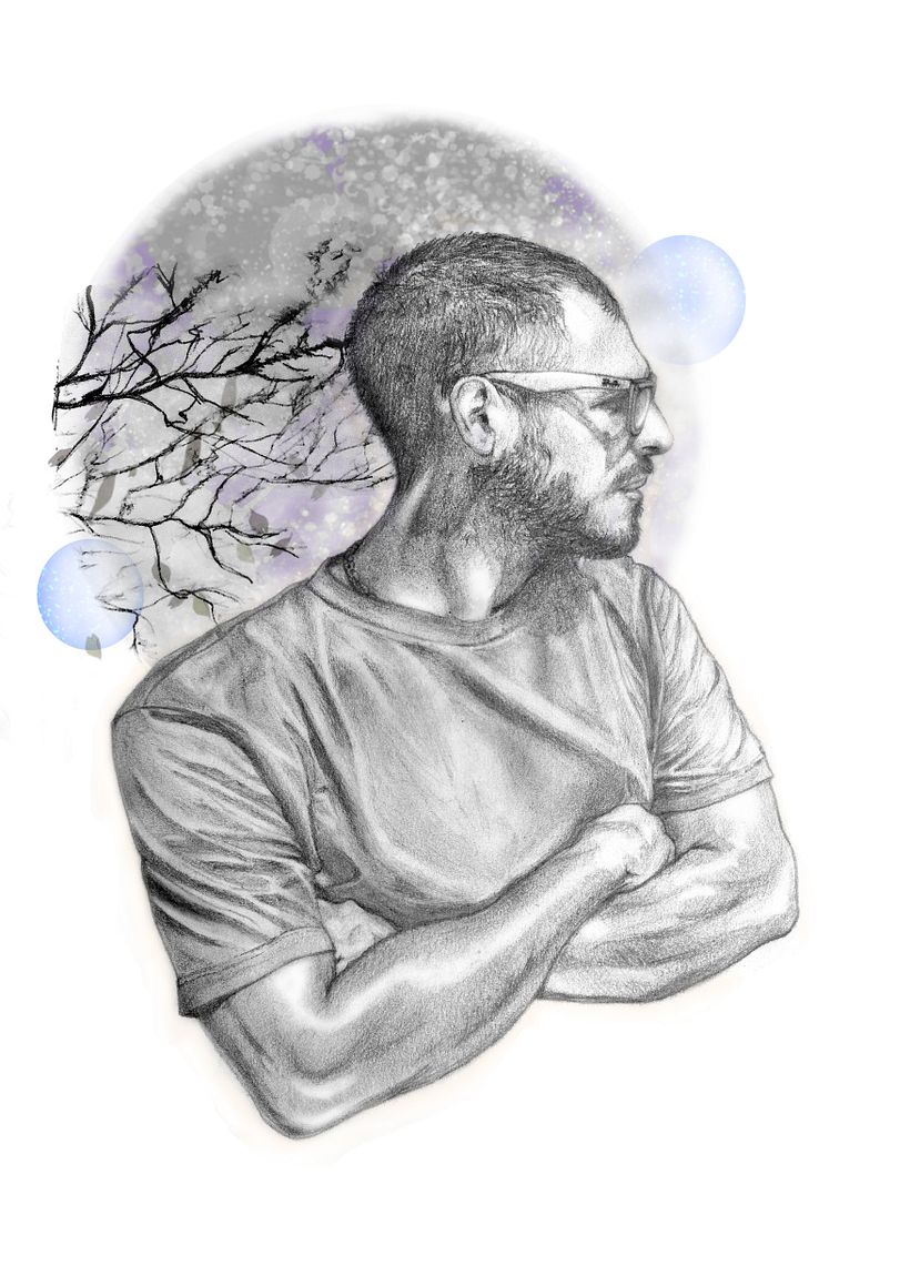 Composition made in GIMP. For the background I used some of my previous works.