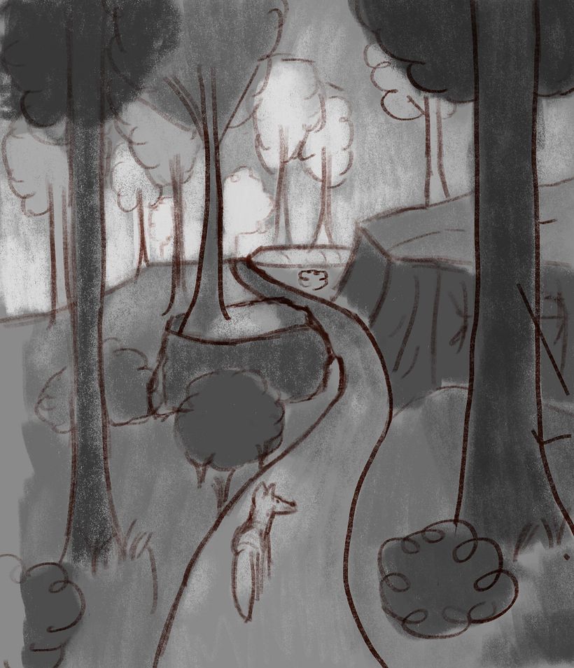 Mon projet du cours : Scènes atmosphériques colorées et lumineuses sur Procreate 5