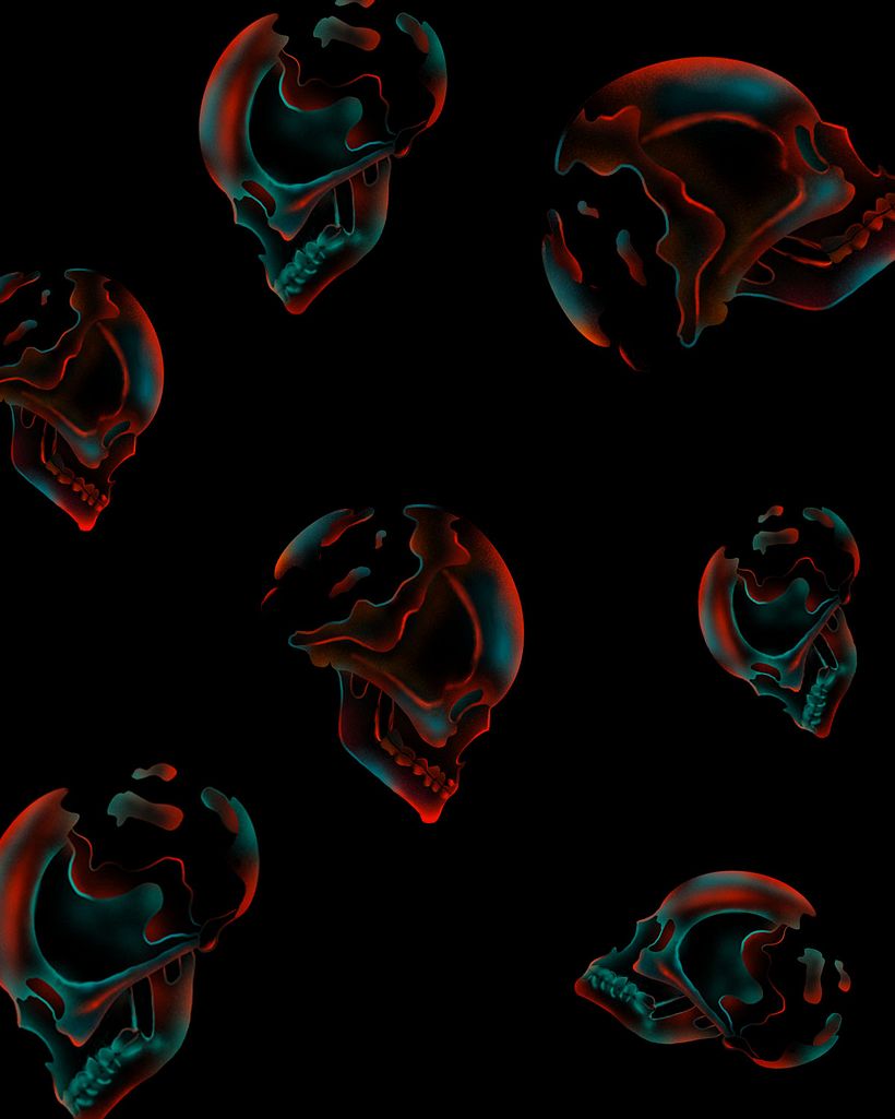Ilustración retrofuturista con Procreate: "Two souls" 5