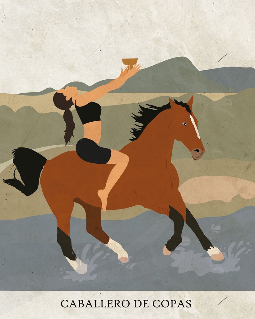 Carta Caballero de copas 