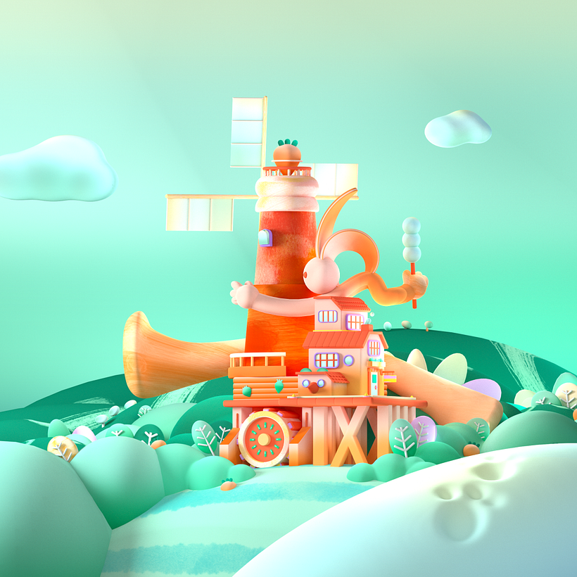 My project for course: Modeling a Colorful 3D World in Cinema 4D and Redshift 3