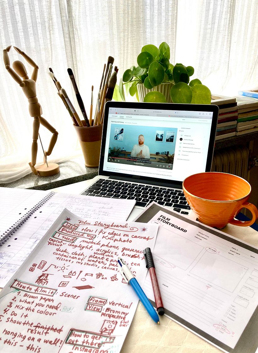 Listening and planning my video.