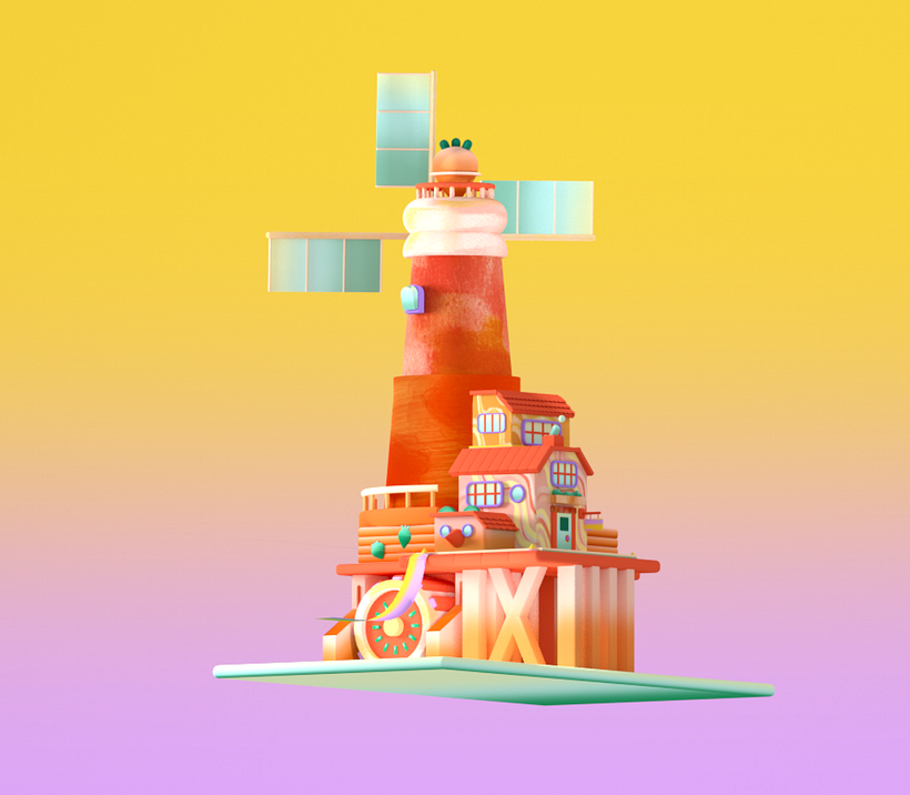 My project for course: Modeling a Colorful 3D World in Cinema 4D and Redshift 7