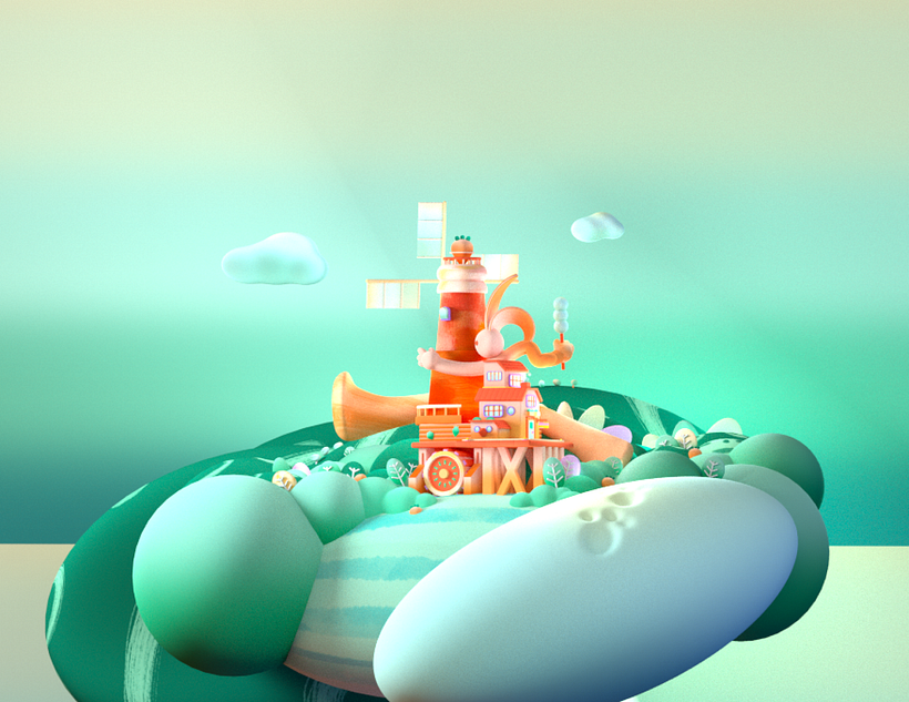My project for course: Modeling a Colorful 3D World in Cinema 4D and Redshift 20