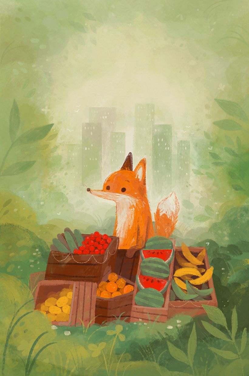 This is the final digital illustration that I painted completely in Adobe Photoshop.