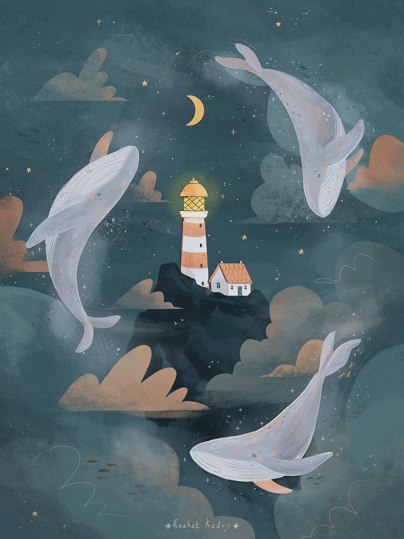 Whales - Illustration for Wacom 1