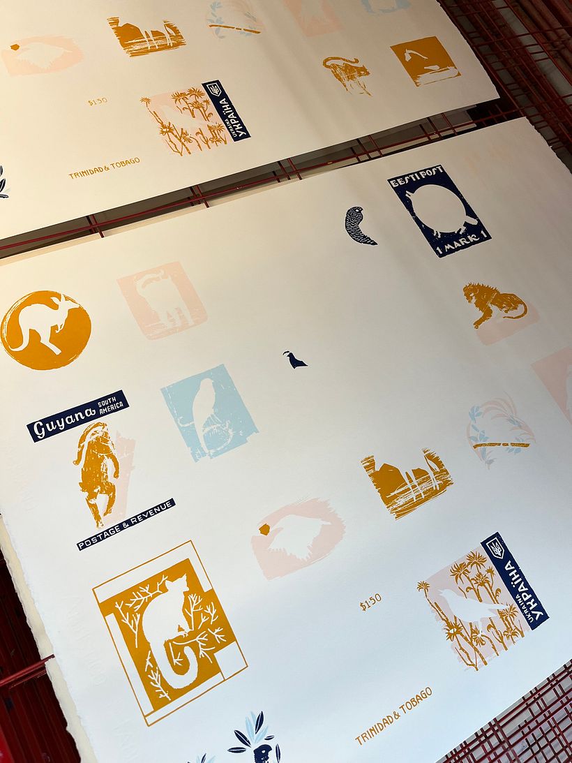 first three colours printed