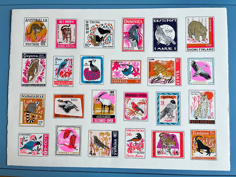 finished A-Z of national birds and beasts