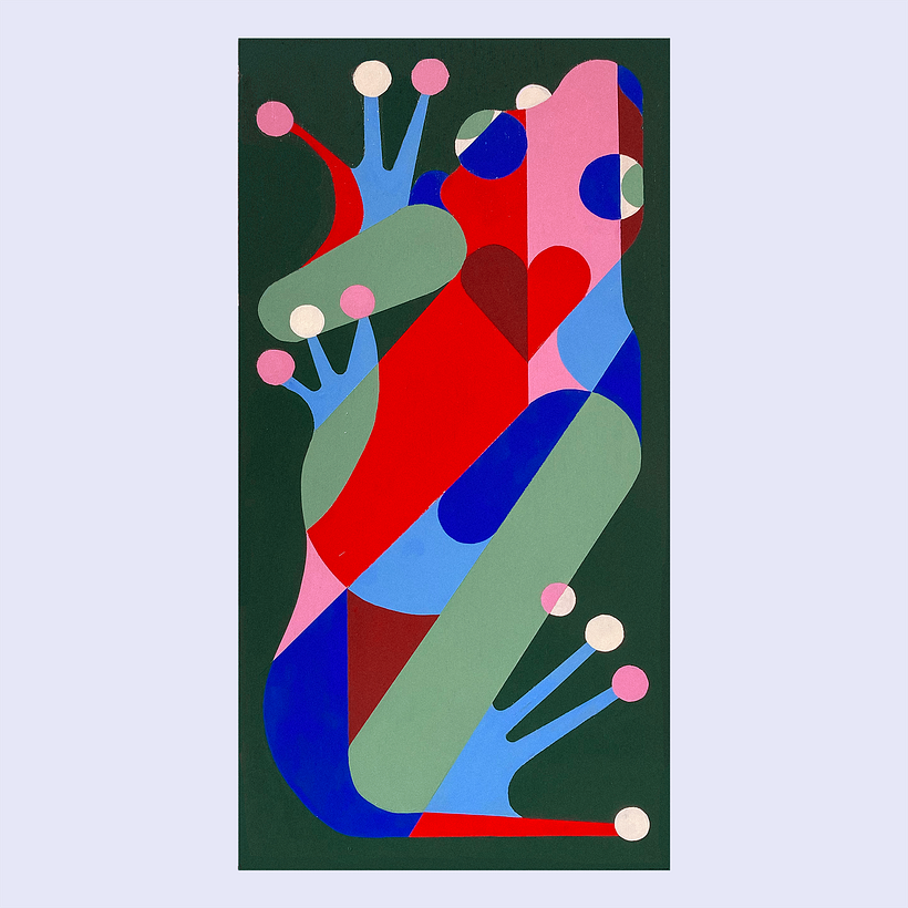 A Rã. Pintura acrílica sobre madeira