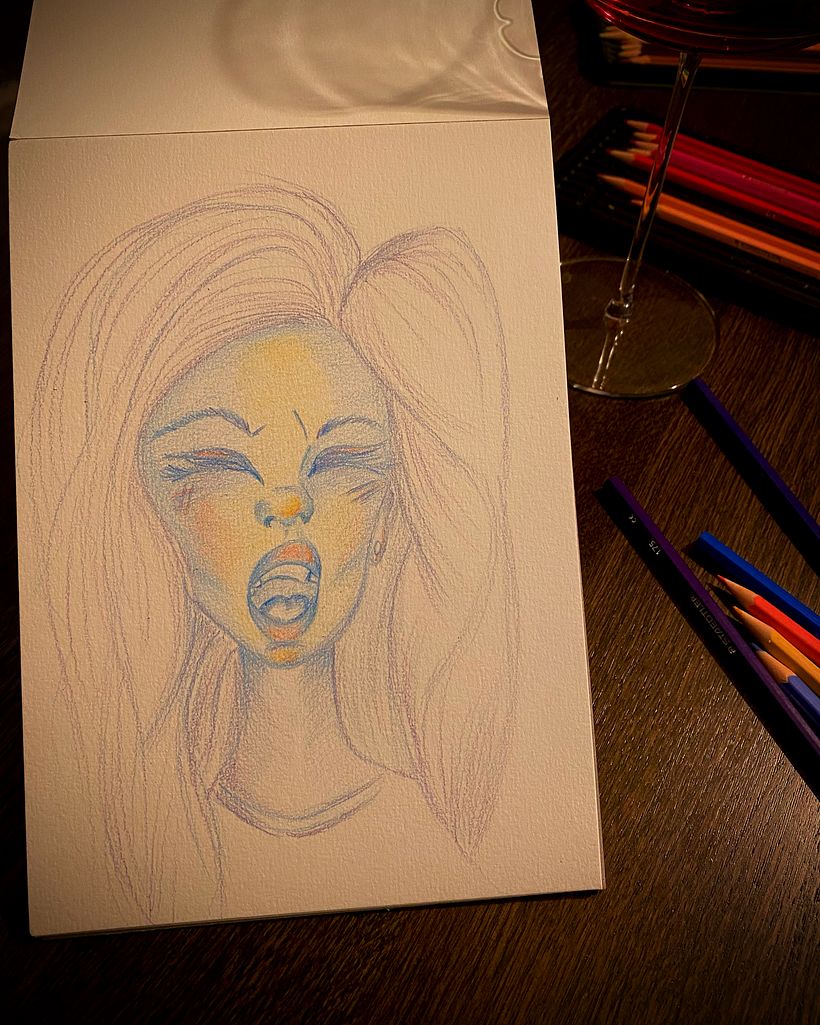 My project for course: Vibrant Portrait Drawing with Colored Pencils 2