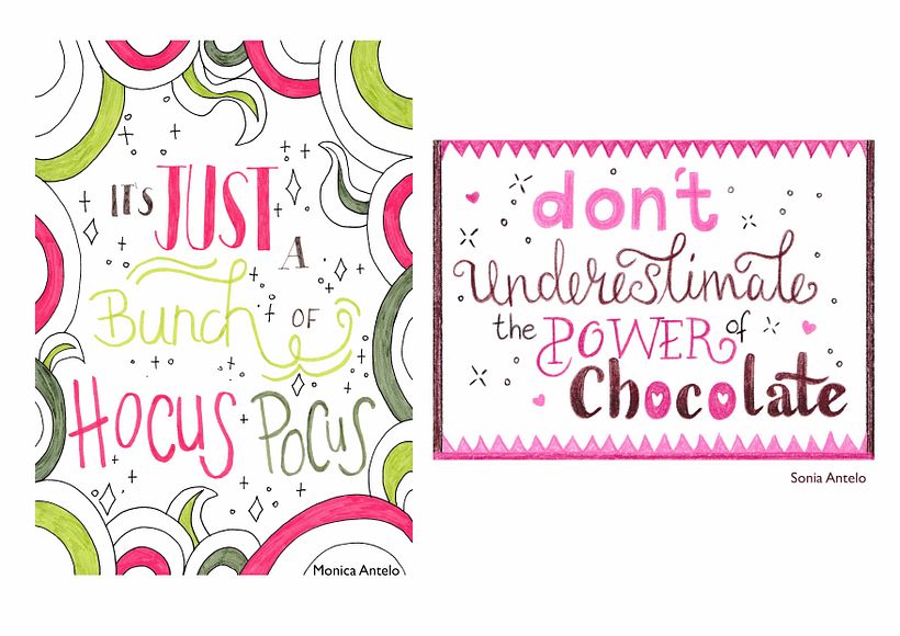 Here are our first Doodles/ lettering.