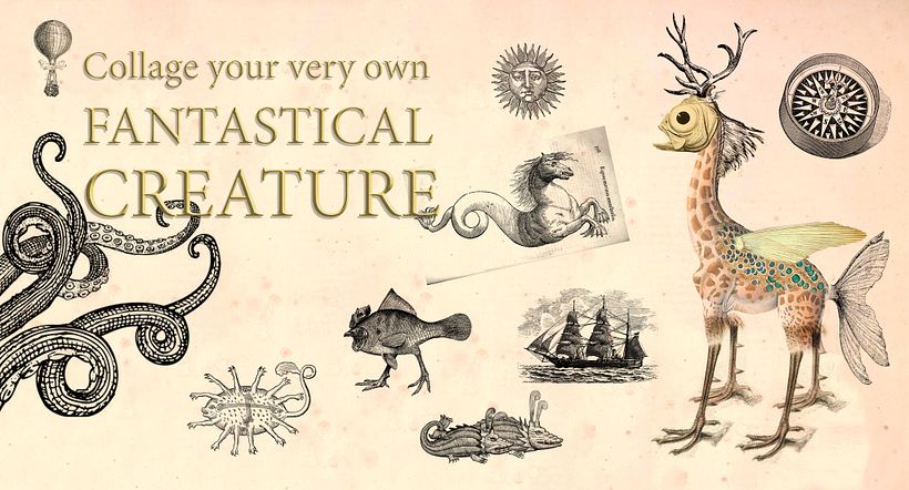 Royal Society lates: fakes, forgeries: Create a fantastical creature in collage
