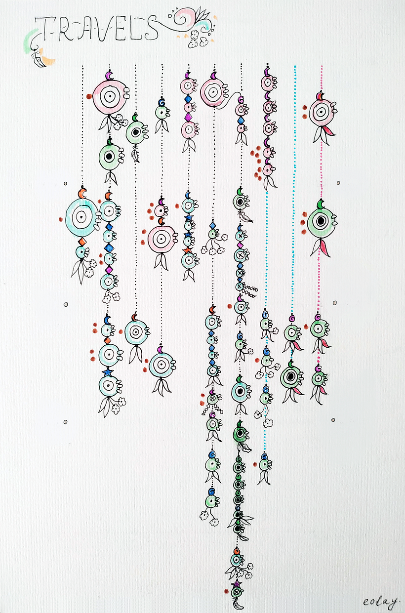 Travels. My project for course: Analog Data Visualization for Storytelling 2