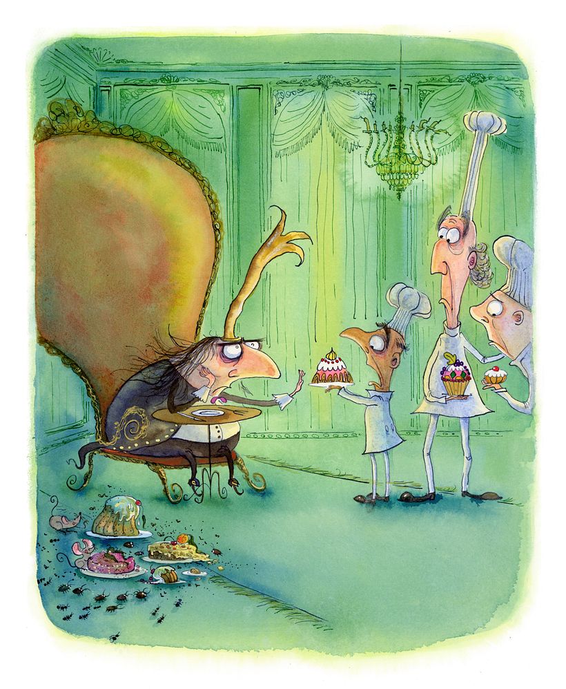 Then moving on to the watercolour stage ! The King's face was the funniest part to make :).
