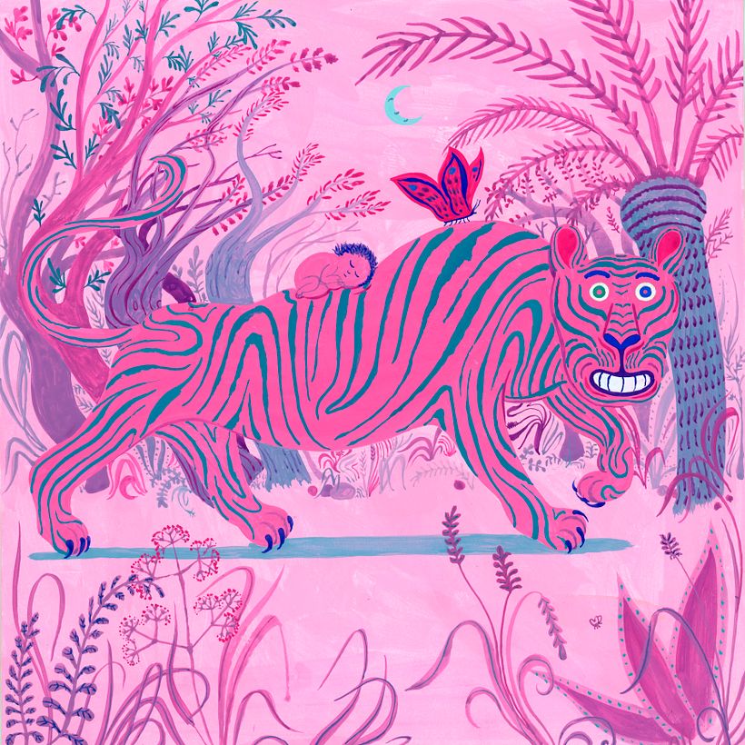 Año nuevo Chino del Tigre - Illustration traditionnelle