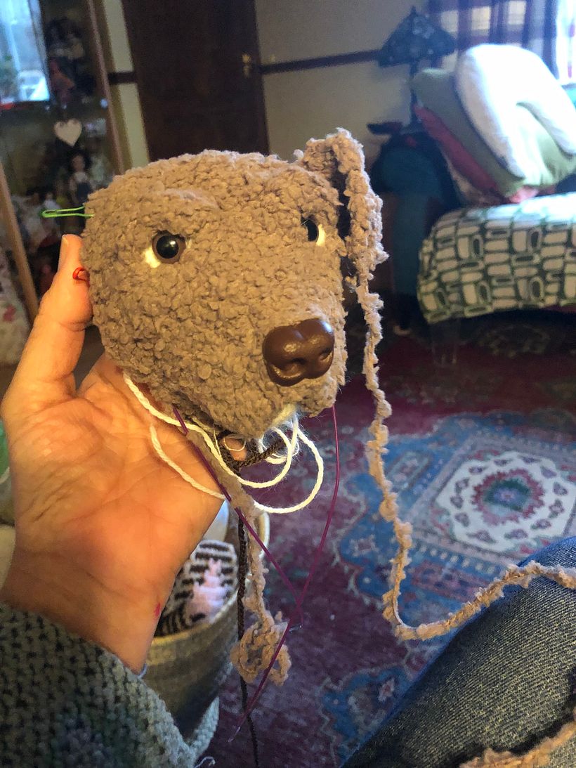 My project for Gaspode course: Knitting Realistic Stuffed Animals: Make a Puppy from Yarn 3