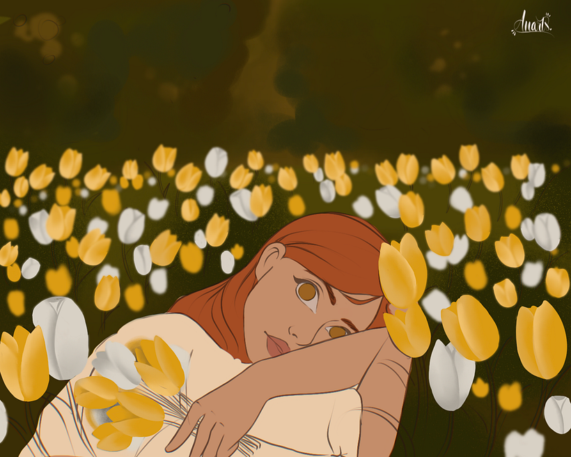 Depois da Line art e pintura de base foi melhorando, passei um tempo sem continuar o desenho, até achei que ia desistir dele.