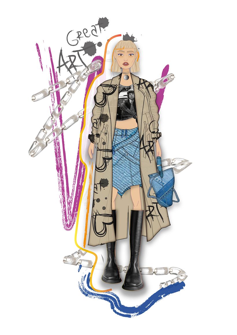 Mi proyecto del curso: Artbook de moda: crea figurines en Adobe Illustrator 9
