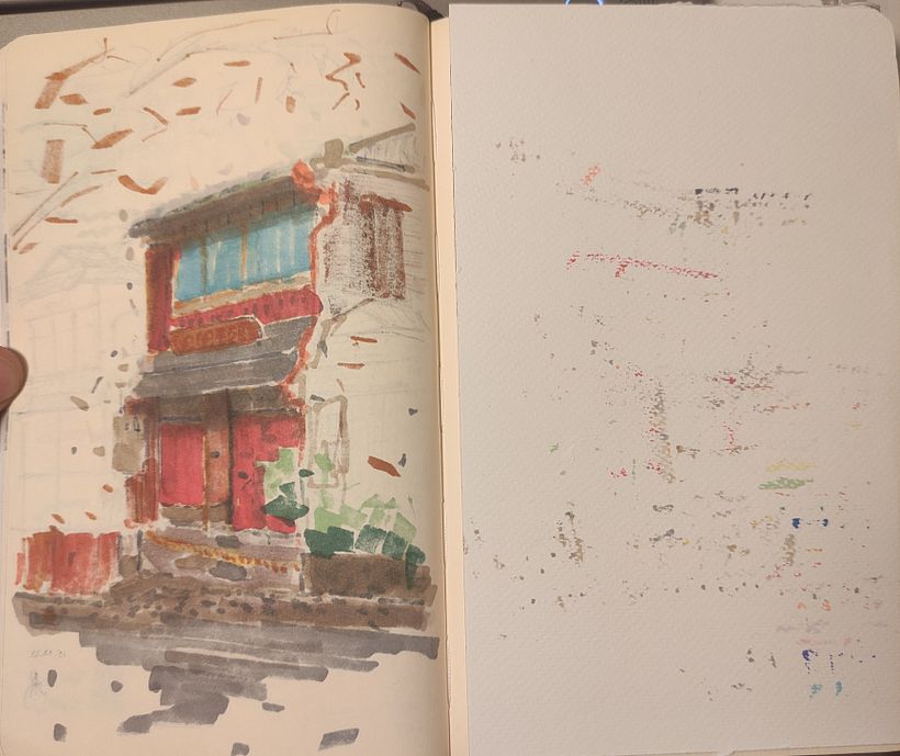 the reverse that bled through and the bleed page - looks cool in its own right