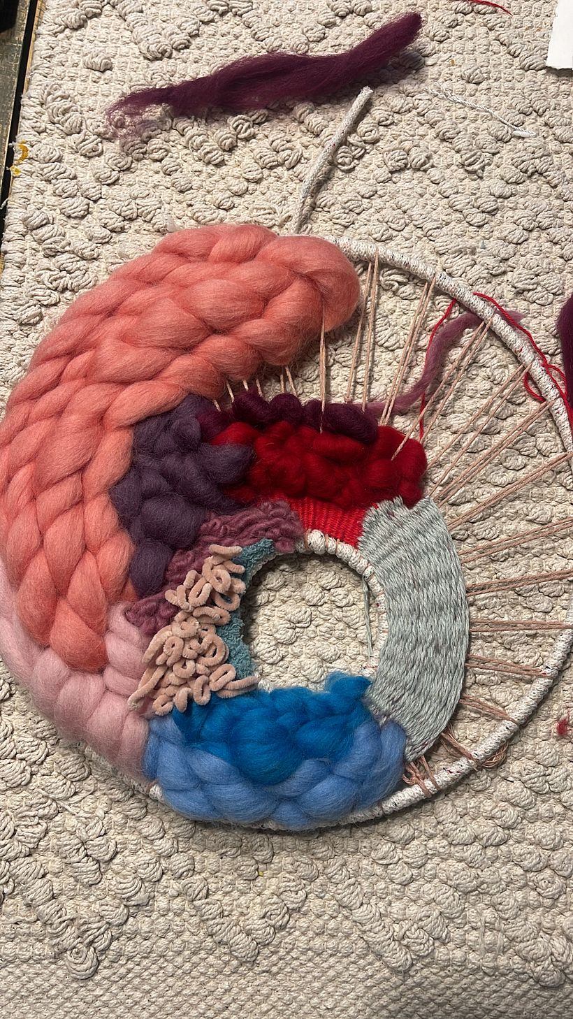 My project for course: Circular Weaving for Colorful Wall Decor 4