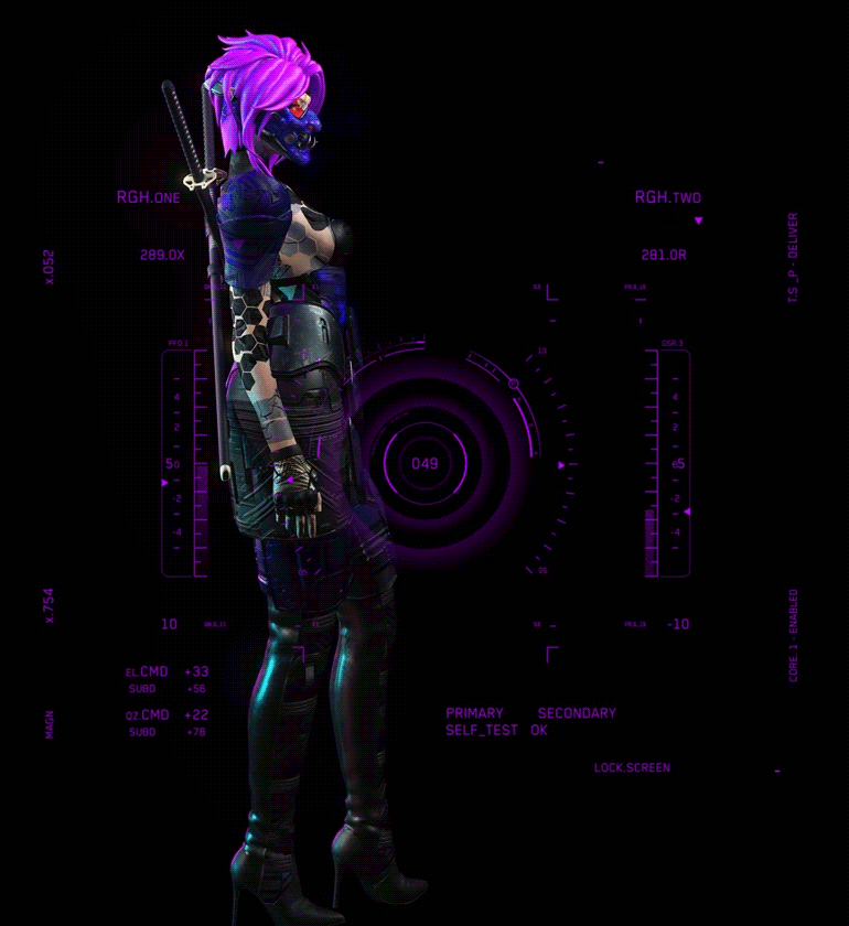 CYBER GEISHA WOMAN V3 BY Oscar Creativo 6