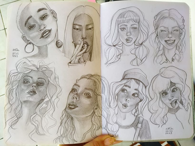 Meu projeto do curso: Caderno de retratos: explore o rosto humano 7
