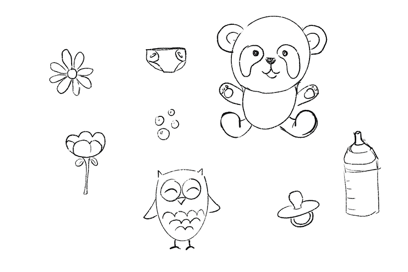 Initial sketch of a few elements