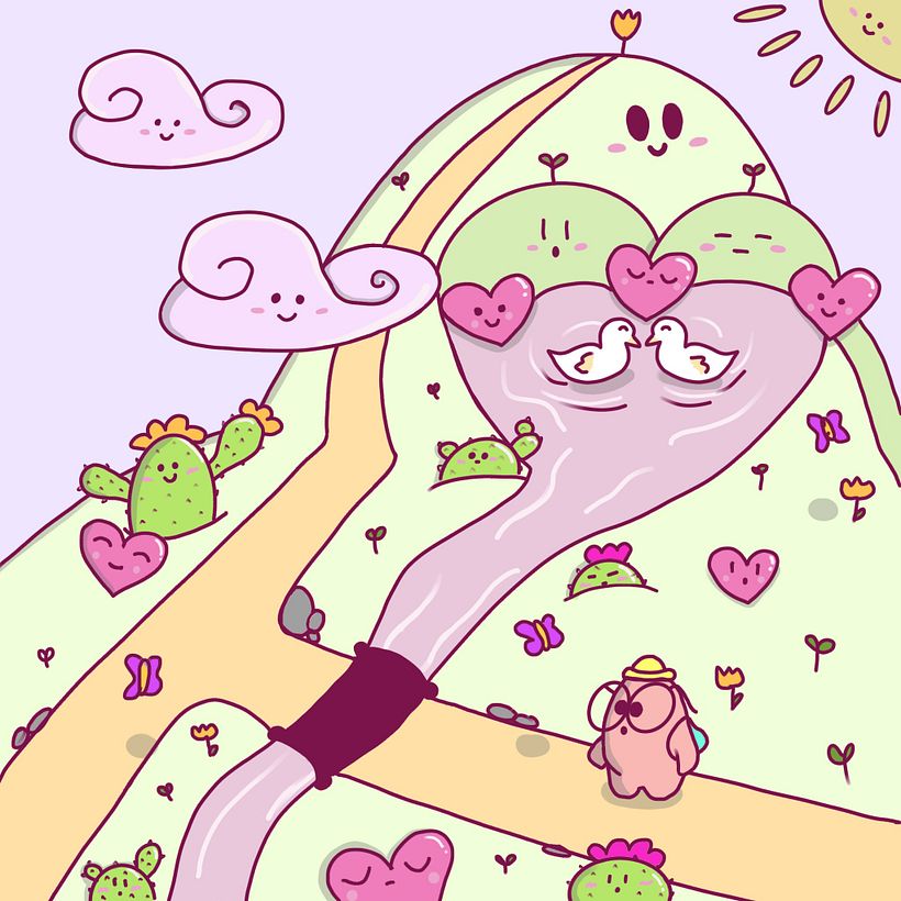 Mein Abschlussprojekt für den Kurs: Illustration im Kawaii-Stil: Gestalte niedliche Welten, die Freude bereiten 2
