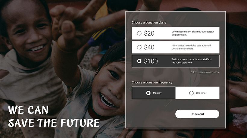 Donation Form UI Design 3