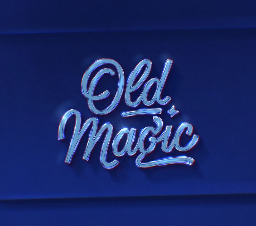 Old Magic en lettering cromado - Tipografía