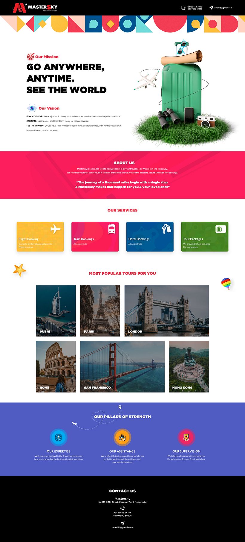 Travel agency website 1